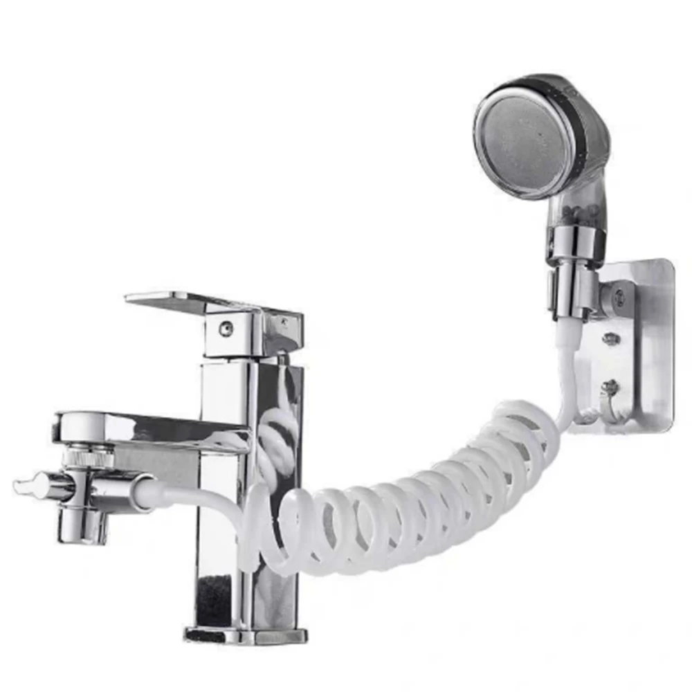 

​Bathroom Faucet External Shower Handheld Sprayer Sprinkler Base Hose Valve Set for Hand Basin Sink Shower Faucet