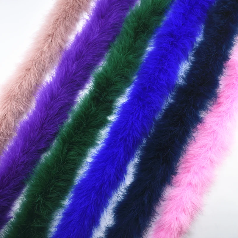 2meter Super Thick 50Grams Fluffy Marabou Feather Boa Plume Turkey Feathers Boa Party/carnival Feathers for Crafts Shawl Plumas