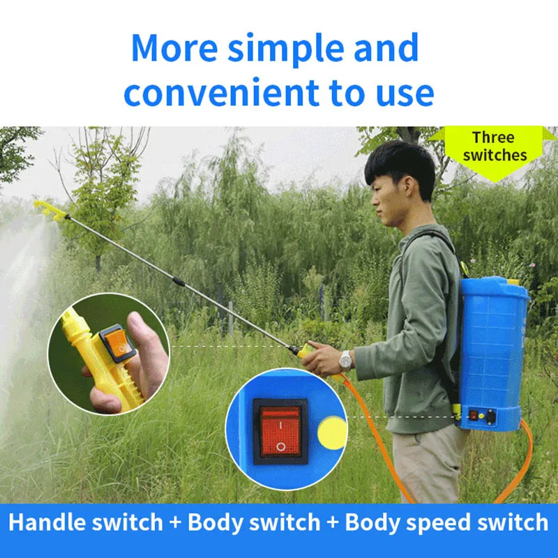 Rechargeable Agricultural Fight Drugs Machine Knapsack High-pressure Disinfection Pesticide Watering Electric Sprayer