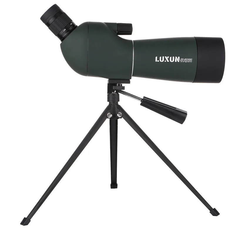 LUXUN 20-60x60 Zoom HD Telescope Monocular Spotting Scope Waterproof Monocular with Tripod Hunting Optics Scope