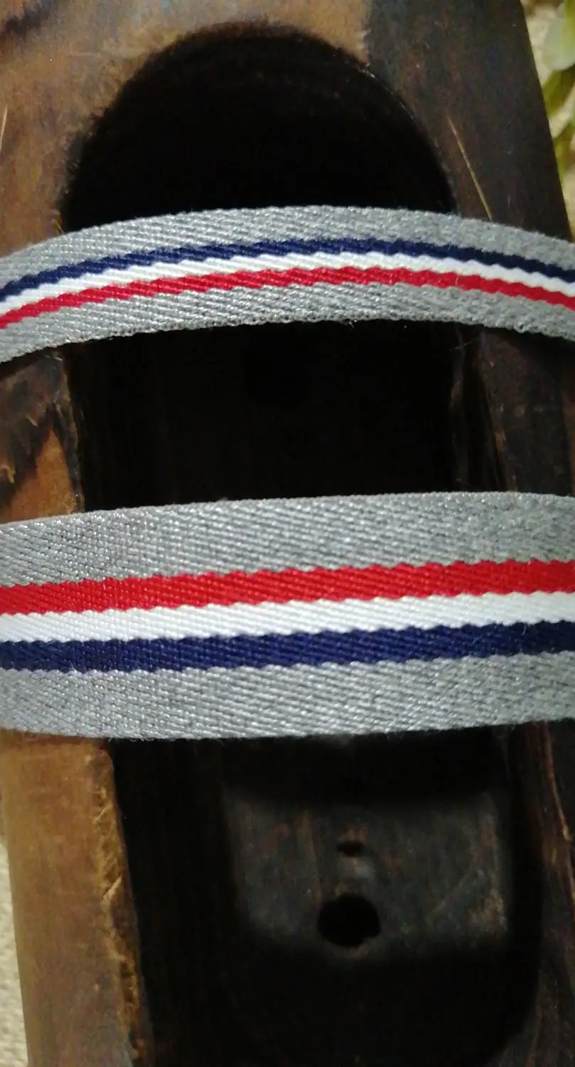 3M 1cm 2cm width Gray Stripe Strap Ribbon Cable Webbing Straps Handband Flat Stain Belt Handmade Cloth Hat Sewing Accessories