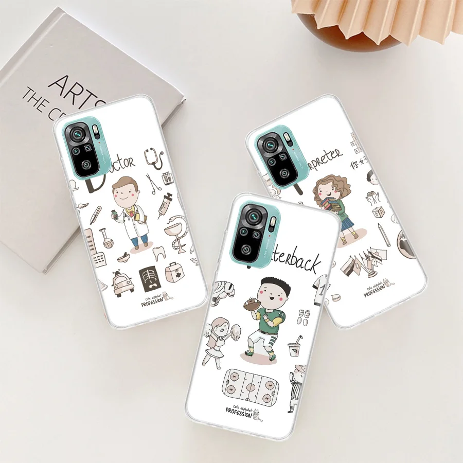 Teacher Artist Chemist Doctor Judge Phone Case For Xiaomi Redmi Note 12 11 Pro Plus 5G 12S 10S 11S 4G 11T 11S 11E 10 9T 9 9S 8 8