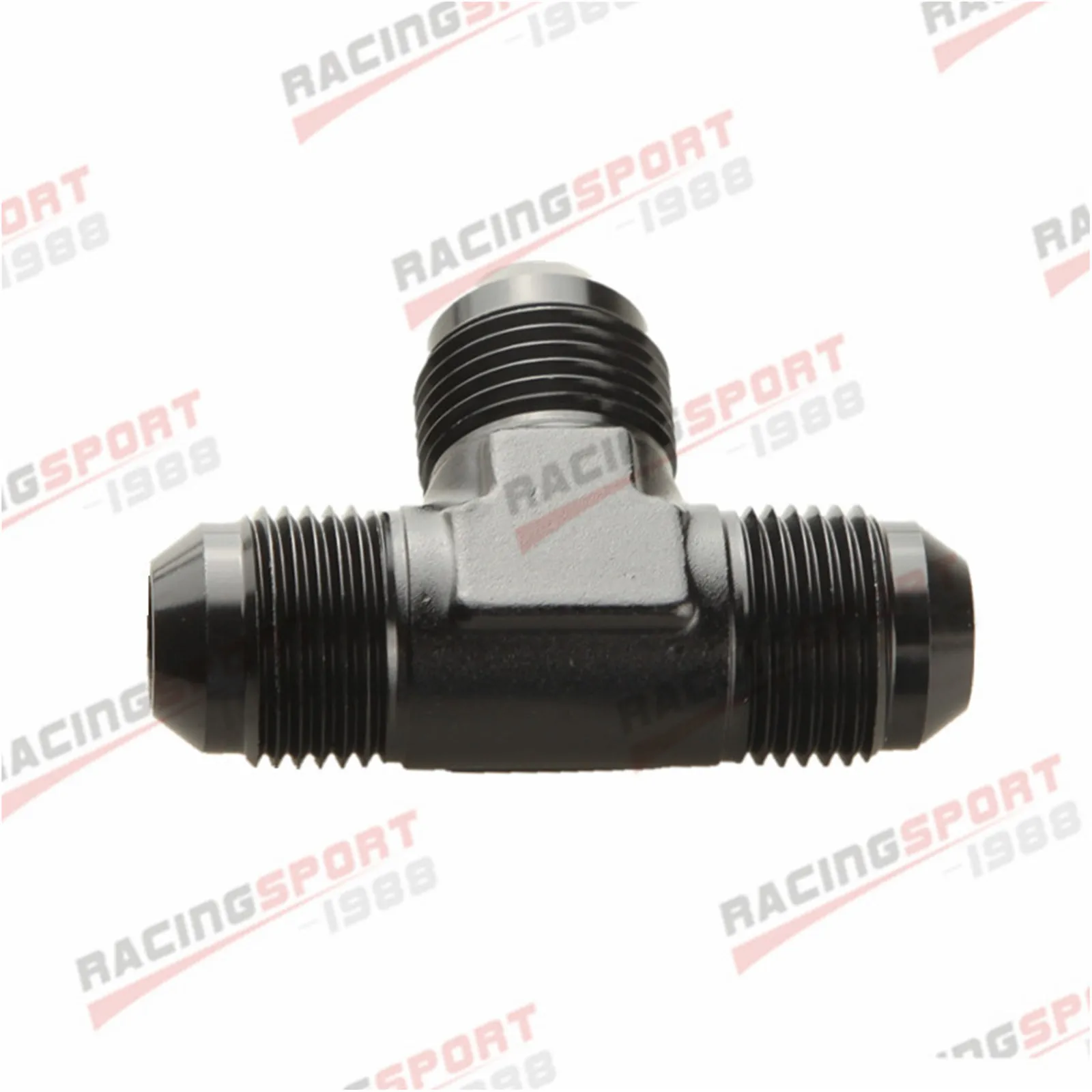 AN-12 AN12 12AN Pria Flare Union Tee T-piece Fitting Adaptor Aluminium Hitam/BIRU