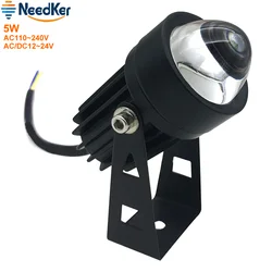 5W Landscape Lamp Ip67 RainProof Cob Outdoor Light Ac 110V 240V Wall Decorative Light Black Aluminum Body