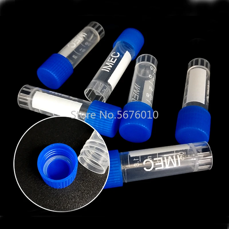 1 Pack 1.8ml Graduated Lab Using Plastic Sample Cryovial Freezing Tube with Silicone Gasket