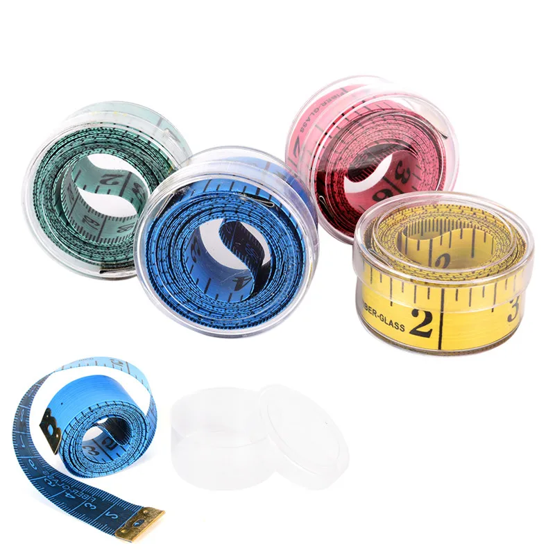 Hot! 150cm/60" Body Measuring Ruler Sewing Tailor Tape Measure Soft Flat Sewing Ruler Meter Sewing Measuring Tape Random Color