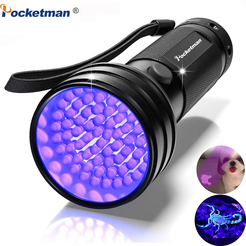 UV Flashlight Black Light 9 12 21 51 LED 395 nm Ultraviolet Torch Blacklight Detector for Dry Pets Urine&Pet Stains Bed Bug