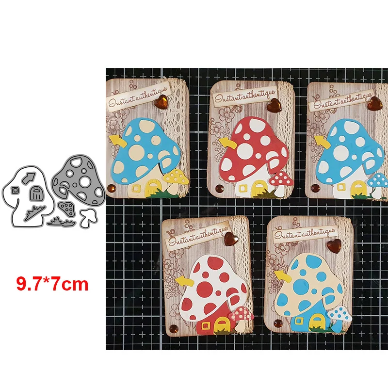 

New Dies Mushroom House Dies Metal Cutting Dies for DIY Scrapbooking Album Paper Cards Decorative DIY Crafts Embossing Die Cuts