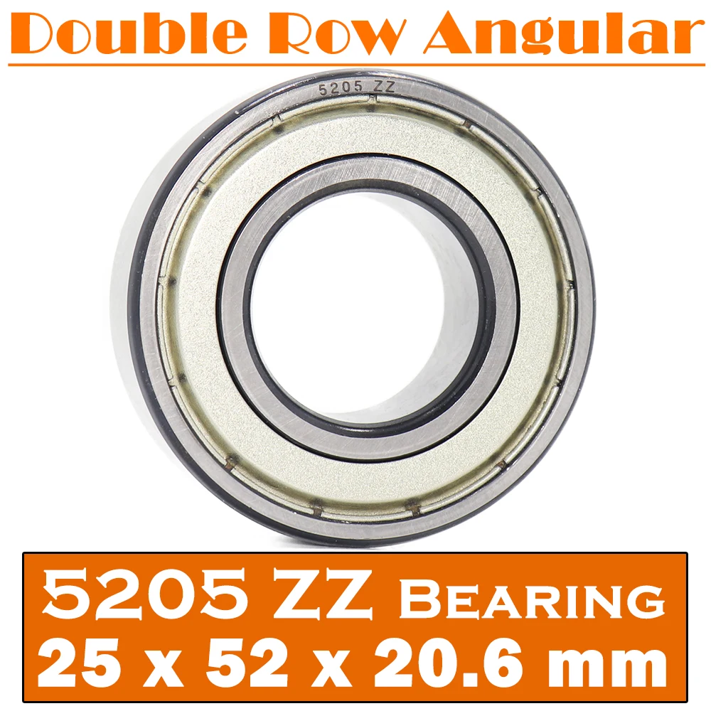 

5205 ZZ Bearing 25*52*20.6 mm ( 1 PC ) Axial Double Row Angular Contact 5205ZZ 3205 ZZ 3056205 Ball Bearings