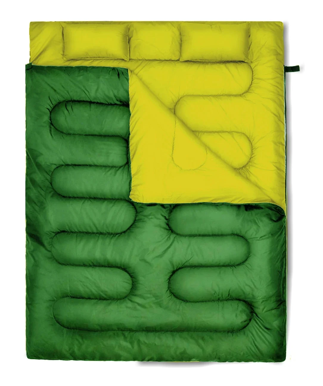 DFT Double Personality Green Padded-5 ° Sleeping bag Size: 220x145 cm, Weight: 2800 g Double, -5 °C / + 15 °C degree