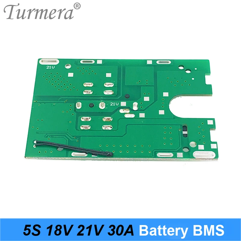 Turmera 5S 18V 21V 30A 리튬 이온 리튬 배터리 BMS 18650 배터리 스크루 드라이버 shura 충전기 보호 보드 적합 21V