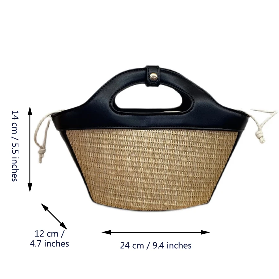 Straw Rattan Woven Women Handbags Designer Summer Beach Shoulder Bags Casual Basket Crossbody Bag Fashion Travel Purses 2021