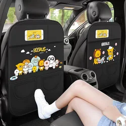 PU Leather Cartoon Car Seat Back Protector for Children Kids Waterproof Car Anti Kick Mat