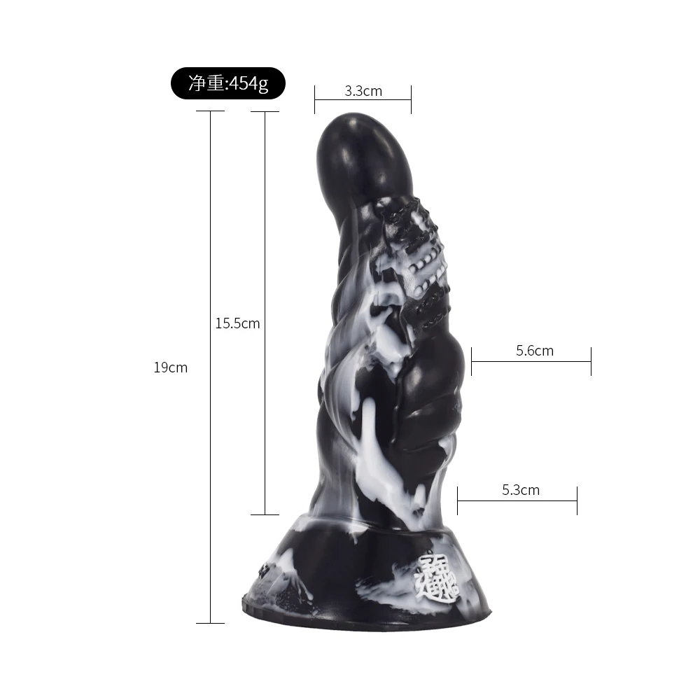 FAAK 2021 new animal dildo Ancient Mythical Beast erotic design silicone white and black large anal sex toys female masturbator