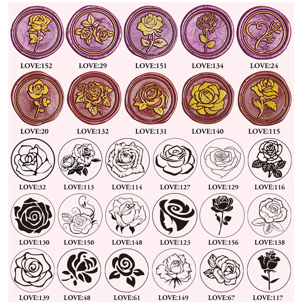 

LOVE ROSE wax seal stamp head NOhandle,Scrapbooking wax copper stamp,league DIY gift ancient seal stamp high quality