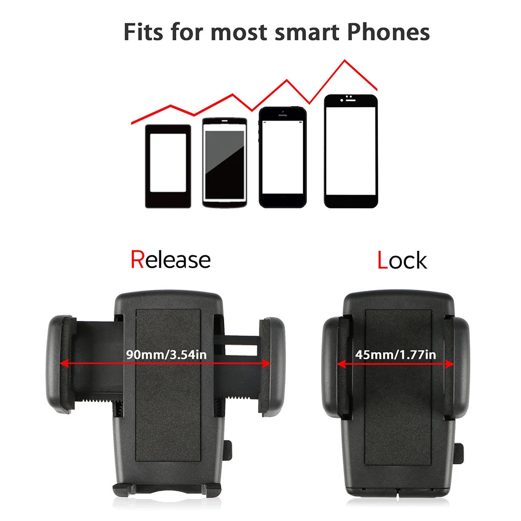 SYRINX Car Holder Rearview Mirror 360° Adjustable GPS Car Clips Holder for Phone Air Outlet Flexible Cellphone Stand Bracket