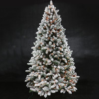 Christmas Trees with Pine Cones Snowflake Tree Decor 0.9m/1.2m/1.5m/1.8m Artificial xmas Tree Small Large New Year Holiday Decor