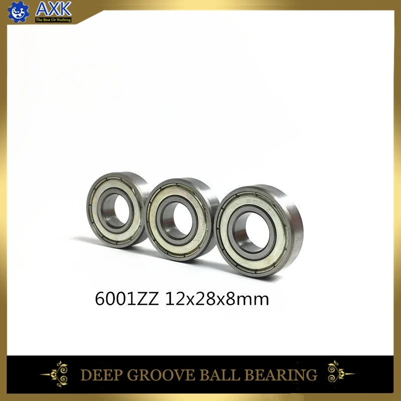 6001ZZ Bearing ABEC-5 (10PCS) 12x28x8 mm Deep Groove 6001 ZZ Ball Bearings 6001Z 80101 Z