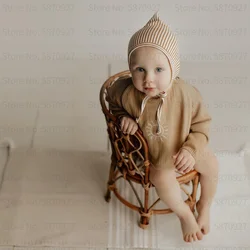 Newborn Photography Props Chair Bamboo Bed Baby Basket Handmade Container Infant Pose Baby Shooting Studio Accessories