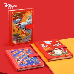 Disney Cartoon Character New Mickey Minnie Cartoon Exquisite Magnetic Button Notebook Simple Art Diary Notepad Gift For Children