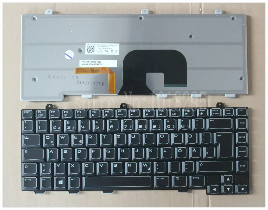 

NEW FOR DELL Alienware m14x R2 German Laptop Keyboard Backlit Black 0T1C7W PK130ML1B09 NSK-AKW0G