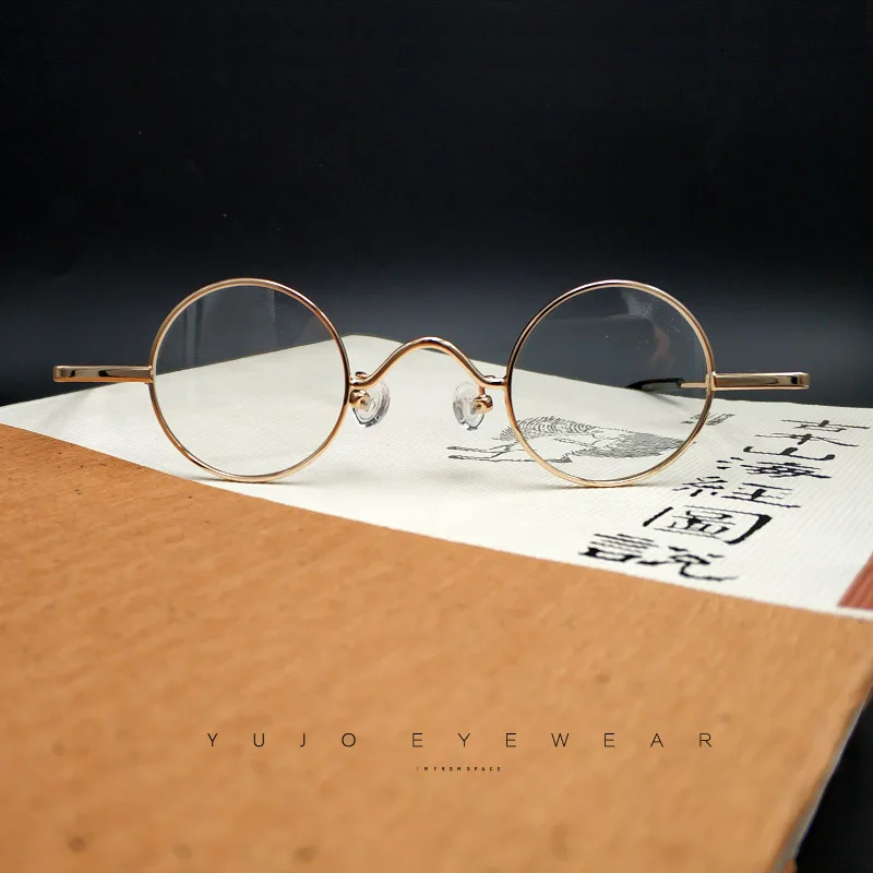 

Small Lens Round John Lennon Glasses Men's Women's Gold Silver Black Optical Glasses Retro Reading Mirror Anti-Blu-ray Glasses