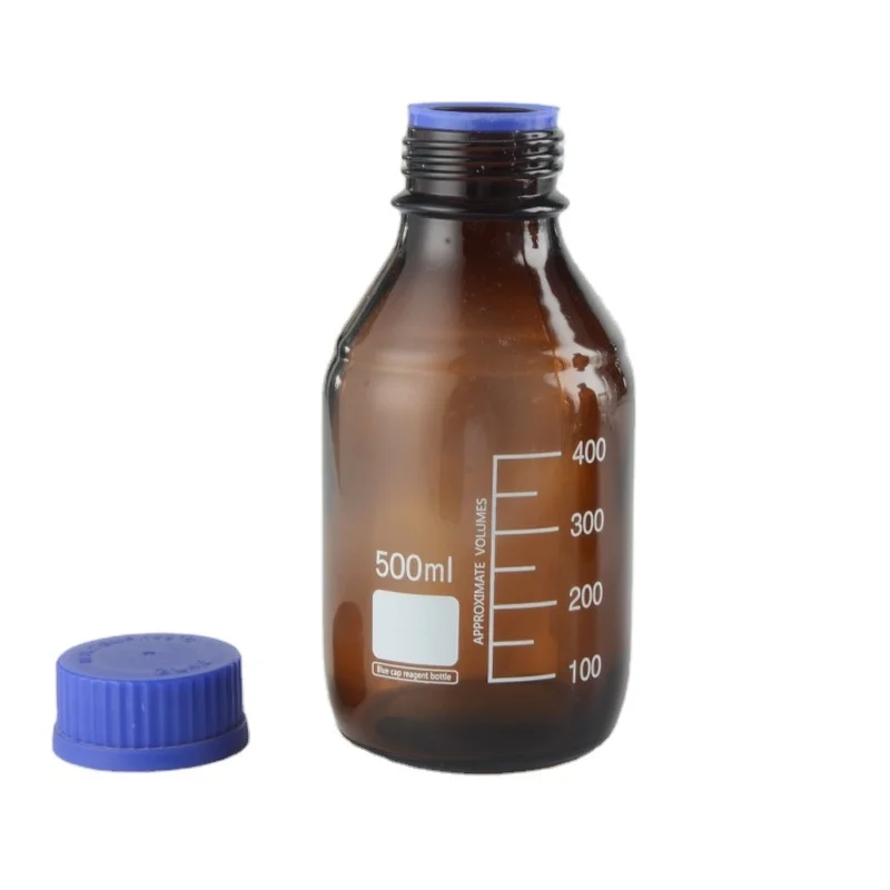 Laboratory High-quality 50ml 100ml 250ml 500ml 1000ml Glass Reagent Bottle Brown Screw Glass Reagent Bottle