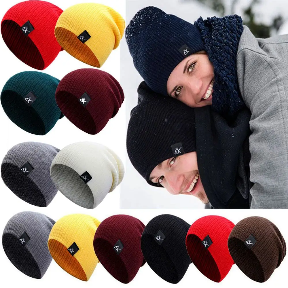 Knitted Beanies Winter Autumn Hats Female Beanie Caps 12 Colors Warmer Bonnet Ladies Casual Cap High Quality Hats for Women Men