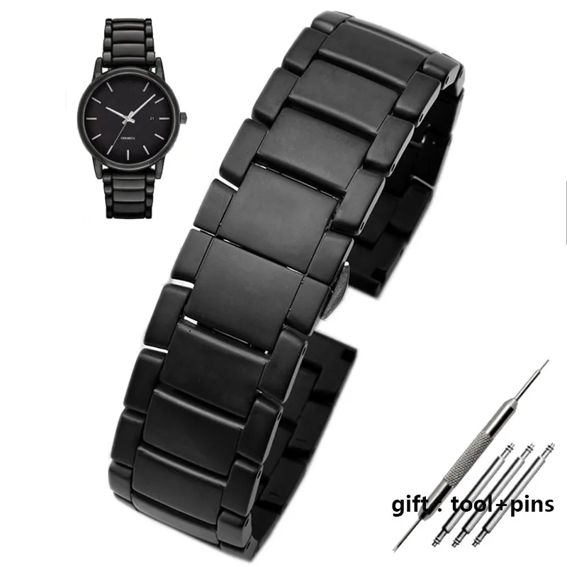 high quality Ceramic watchband for AR1507 AR1508 AR1508 Samsung Galaxy watch S3 gear 46mm watch bracelet straps 22mm