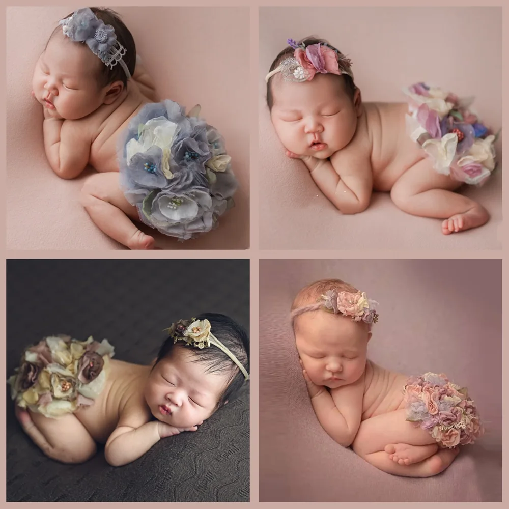 Newborn headband photography props,baby ass flower for photo prop