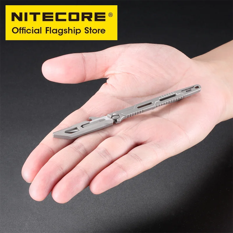 NITECORE-Couteau Unibody en Alliage de Titane NTK07 TC4, CNC, Ultra-Mince, observateur, Mini DulKnife Portable pour la Survie, la html, EDC