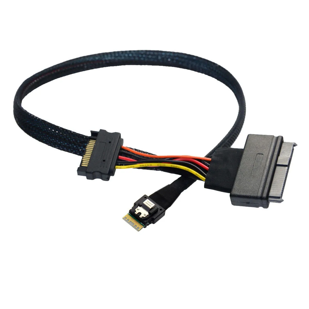 Cablecc U2 SFF-8639 to Slimline SFF-8654 4i NVME PCIe SSD Cable for Mainboard SSD 750 p3600 p3700 M.2