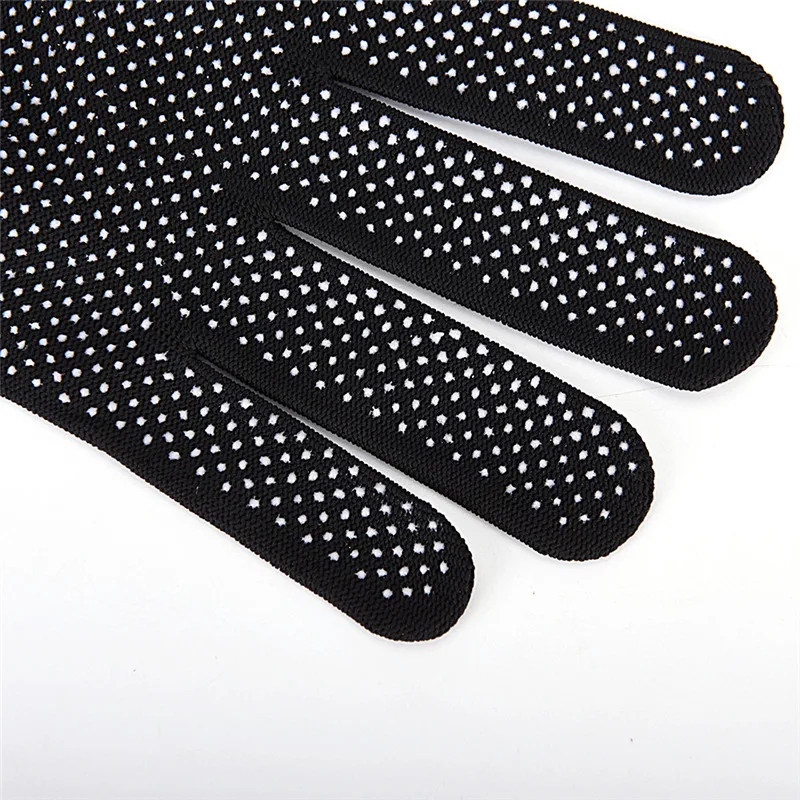 มืออาชีพ1คู่ถุงมือทนความร้อนสำหรับ Curling Straight Flat Iron สีดำถุงมือความร้อนสำหรับ Curling Iron Hair Straightener