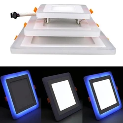 New LED Panel Downlight 6W 9W 16W 24W 3 Model LED Lamp Panel Light Double Color LED Ceiling Recessed Lights Indoor Lighting Bulb