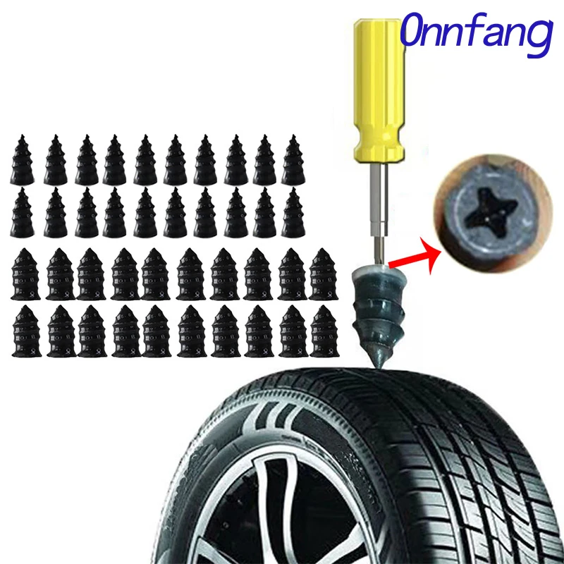 20PCS Mini Vacuum Tire Repair Nails Kit for Motorcycle Car Scooter Portable Tubeless Tyre Puncture Rubber Screw Patches Tool Set