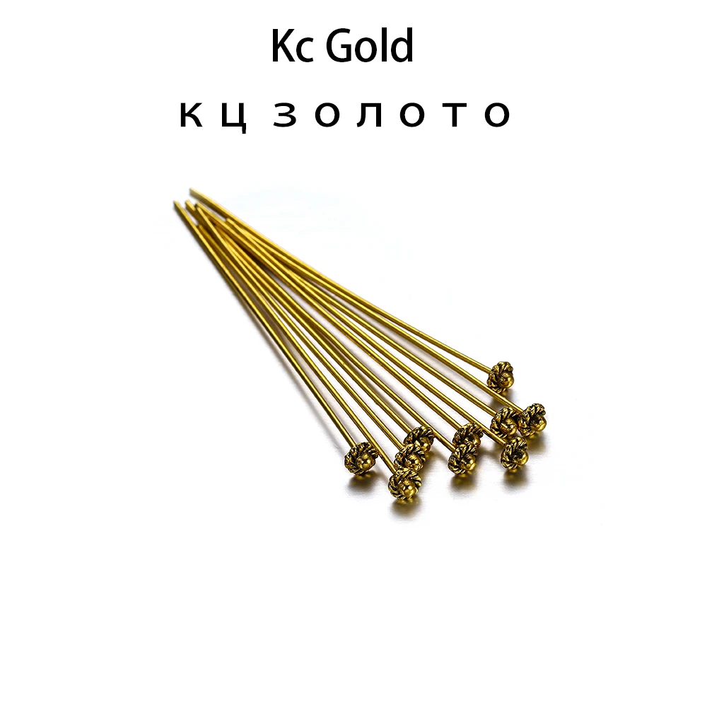 20pcs 50mm Gold Flower Head Pins For Jewelry Making Diy Beads Ball Pins Needles Findings Women Jewelry Accessories Headpin image 4