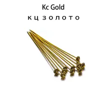 20 pcs gold flower head pins for jewelry and crafts #4