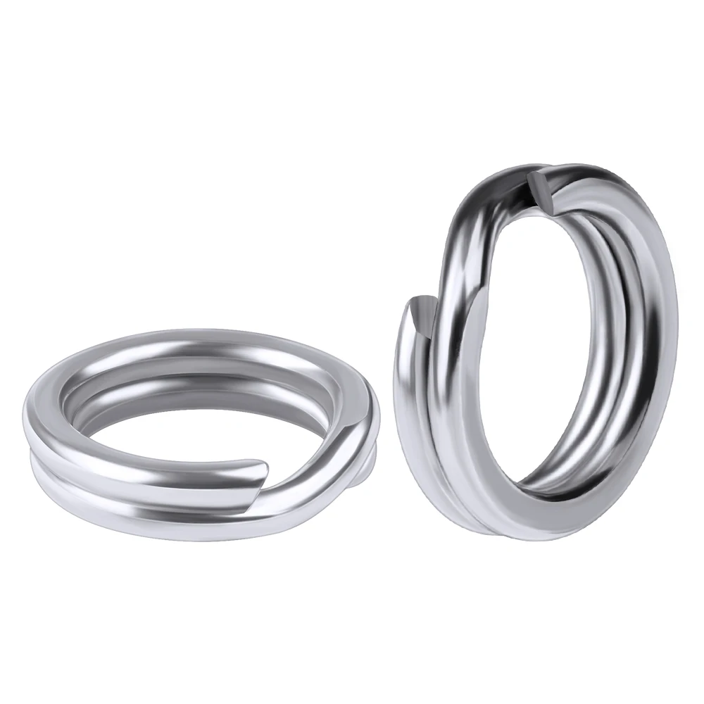 Fishing Split Rings 50~200Pcs Stainless Steel Lure Rings Saltwater Terminal Tackles Split Rings Fishing Connectors Snap Rings