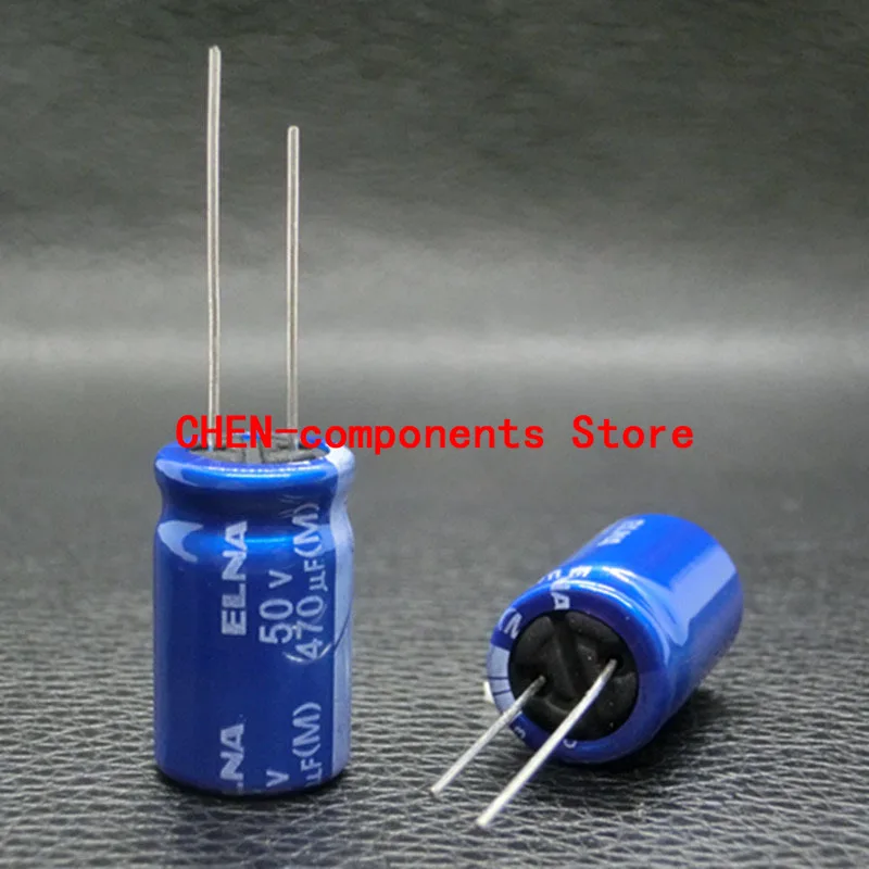 

10PCS NEW ELNA RE3 50V470UF P5MM 12.5X20MM Blue robe audio fever electrolytic capacitor 470uF/50v 85degrees 470UF 50V