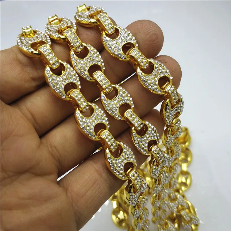 

Hip Hop Men Long Gold Silver Chain Necklace 18-30inch Cuban Link Chain DIY Jewelry Making Unisex Jewelry Accessories