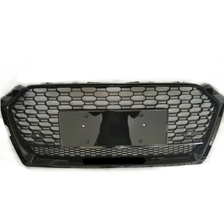 For Audi A5 S5 B9 Sline 2017-2019 Black Car Racing Grill Front Bumper Mesh Honeycomb Grids for Quattro Style Not Fit Real RS5