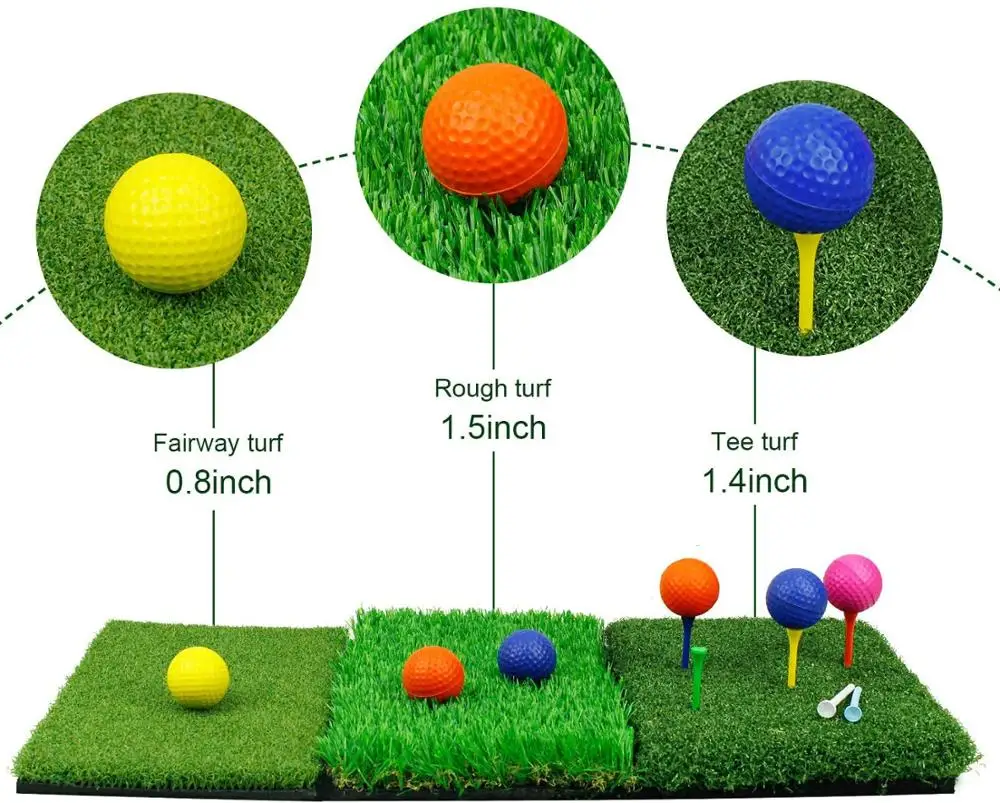 

Коврик для гольфа, 12x24 дюйма, складной Тренировочный Коврик для ударов, для тренировок в помещении и на улице СПИД, двойная резиновая основа, коврик для игры в гольф