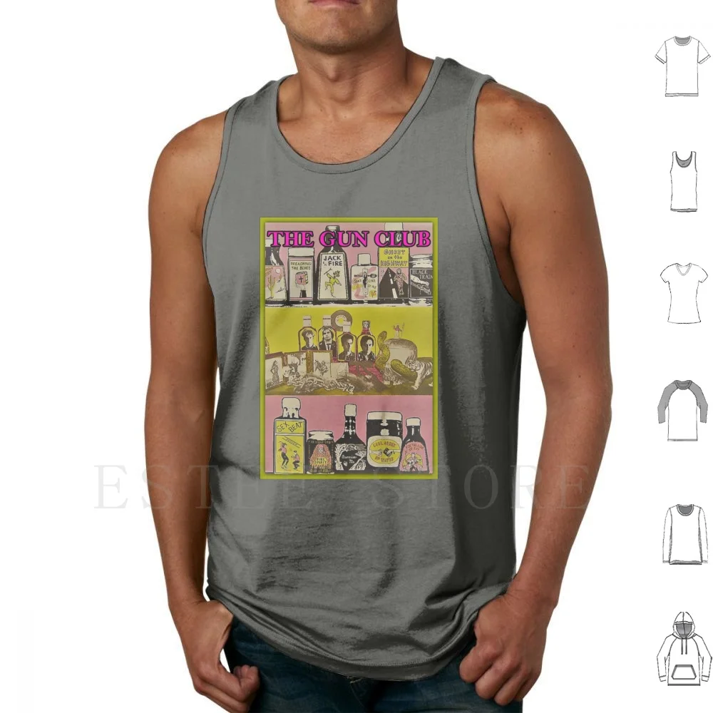 The Gun Club Tank Tops Vest Sleeveless The Gun Club Gun Club Jeffrey Lee Pierce Morrison Punk Punk A Billy Country Punk Cow