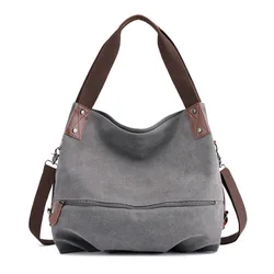 Women's Canvas Bag Casual Fashion Spring and Summer New Canvas Women's Bag Shoulder Messenger Bag