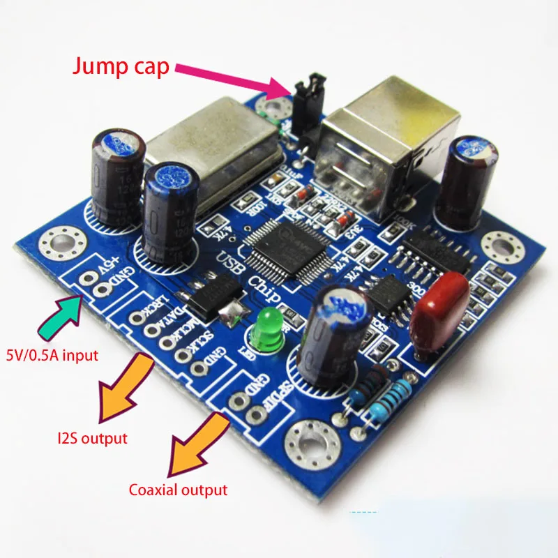 MIni USB Decoder Board SA9027/SA9023/TE7022 Fever Audio DAC Sound Card Decoding Module DIY USB to Coaxial/I2S Output Board