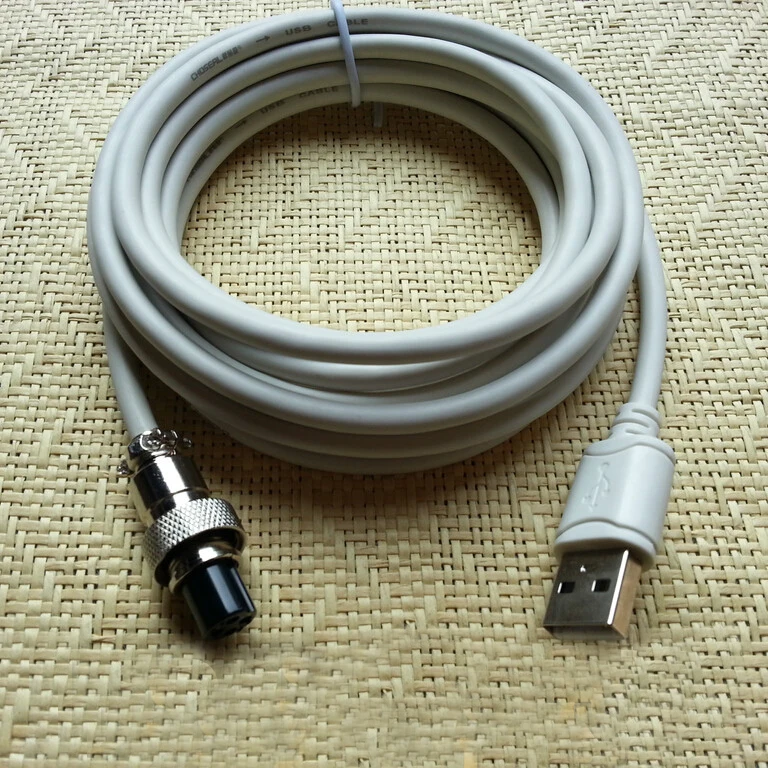 4PIN Aviation Connector plug To USB With Shielded cable 1.5M 2M 3M