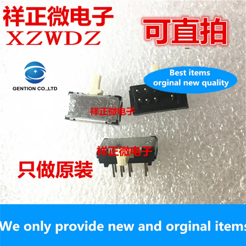 

10pcs 100% orginal new real stock toggle switch SSSS928200 straight plug 8-pin 3 gears sliding switch side dial 5MM