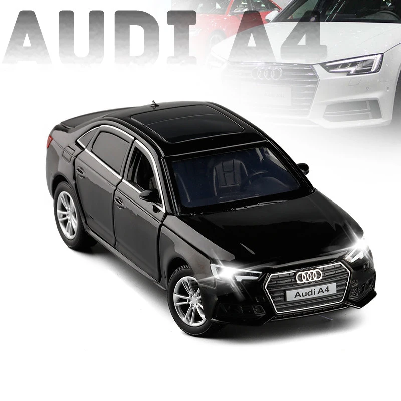 1:32 AUDI A4 Simulation Car Model Diecast Toy Car 6Doors-Opened Sounds&Lights Hobbies For Collection Children‘s Birthday Gifts