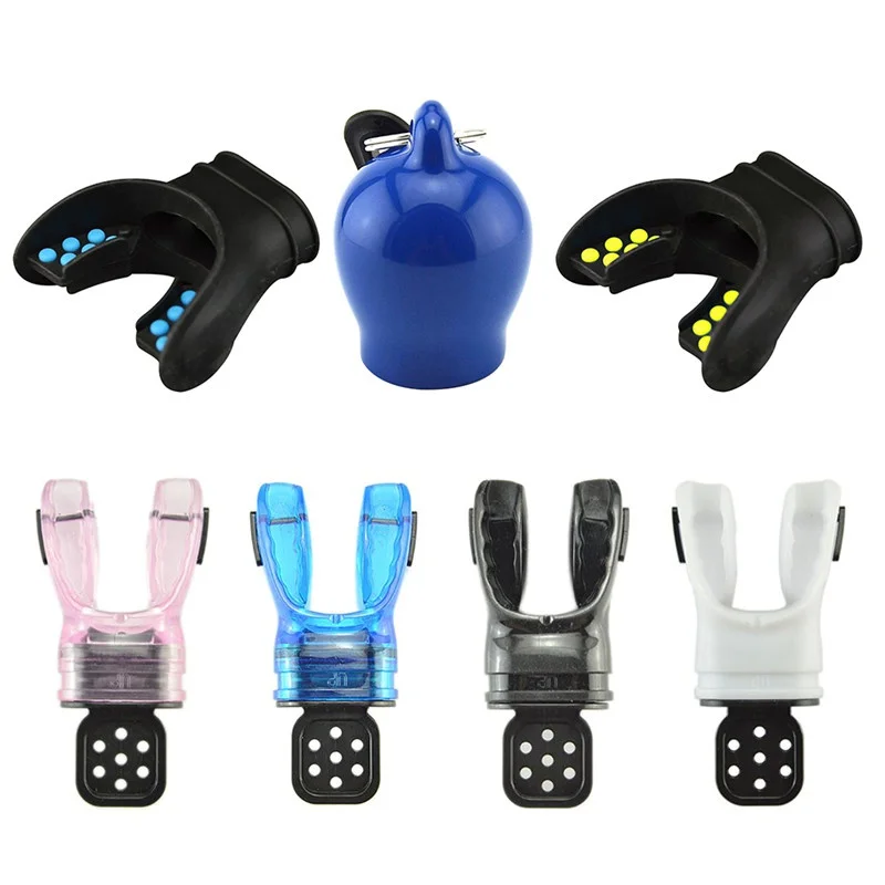 Adults Scuba Diving Mouthpiece Moldable Silicone Bite Comfort Breath Underwater Regulator With Tie Wrap Practical Equipment 5