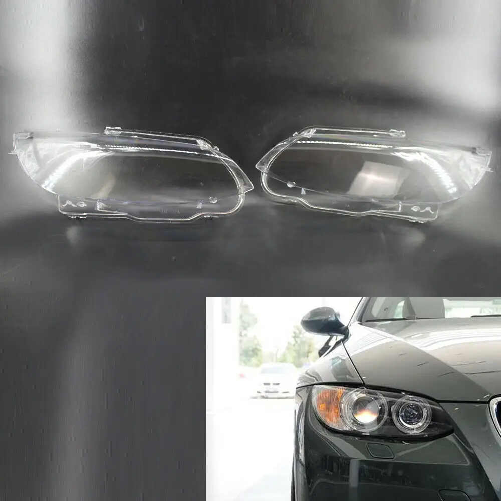 Car Headlight Cover Clear Lens Replacement for BMW E92 E93 2006-2009 Pre-LCI M3 2008-2012